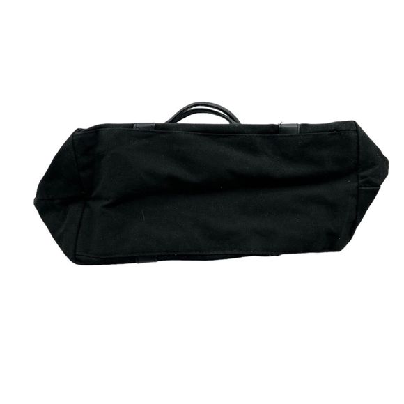 Victoria's Secret Tote Black large no close bag braided tassel gold logo travel - Picture 5 of 9